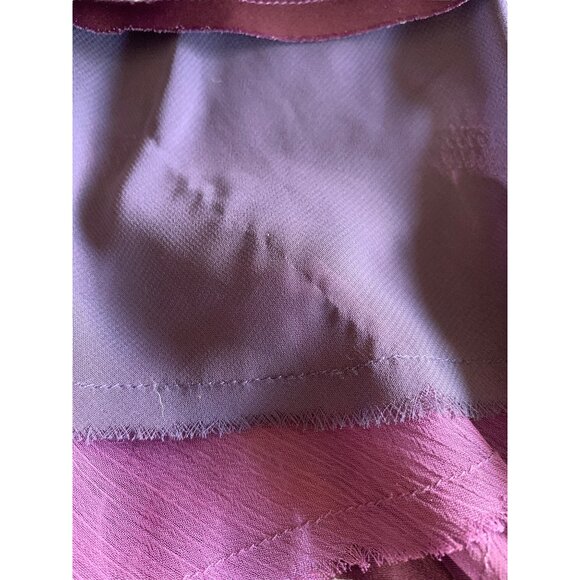 🍒 2/$20 🍒 Purple Multi-Layer Ruffled Tank Top in Varying Shades sz Large - Picture 4 of 6